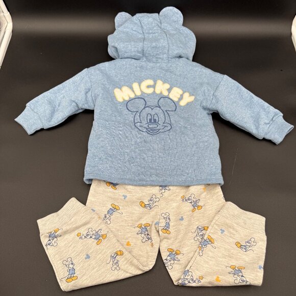 Disney Baby 3-Piece Mickey Mouse Outfit Set18M Hooded Jacket Bodysuit & Pants - Picture 6 of 8